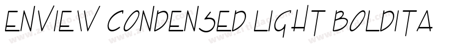 Enview Condensed Light BoldItalic字体转换